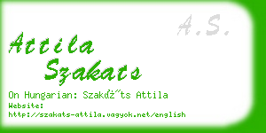 attila szakats business card